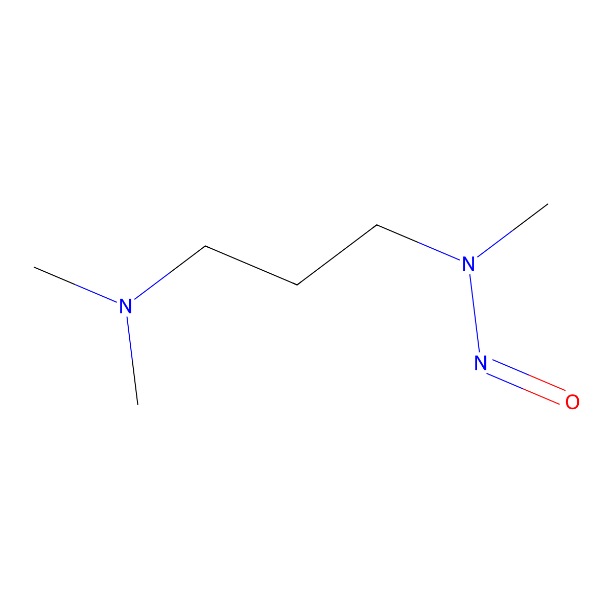 Dimethyl({3-[methyl(nitroso)amino]propyl})amine molecular structure, CAS 2731010-51-6