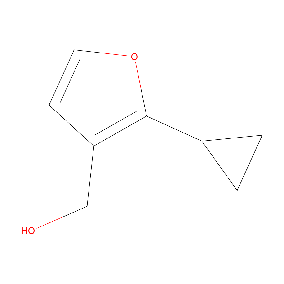 (2-Cyclopropylfuran-3-yl)methanol molecular structure, CAS 2731010-65-2