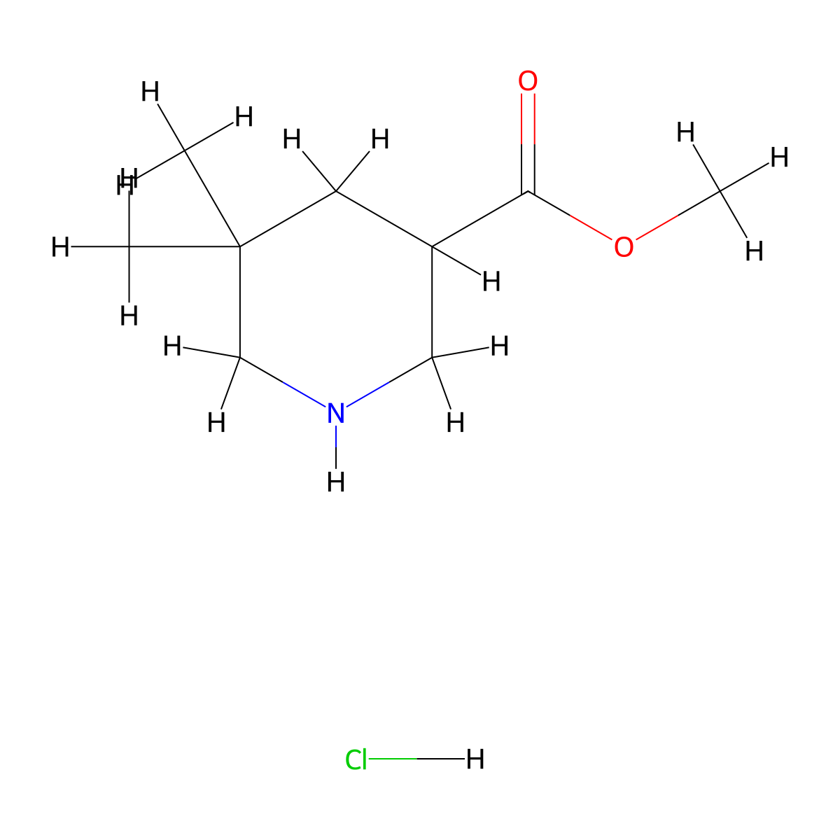 Methyl5,5-dimethylpiperidine-3-carboxylatehydrochloride molecular structure, CAS 2731010-76-5