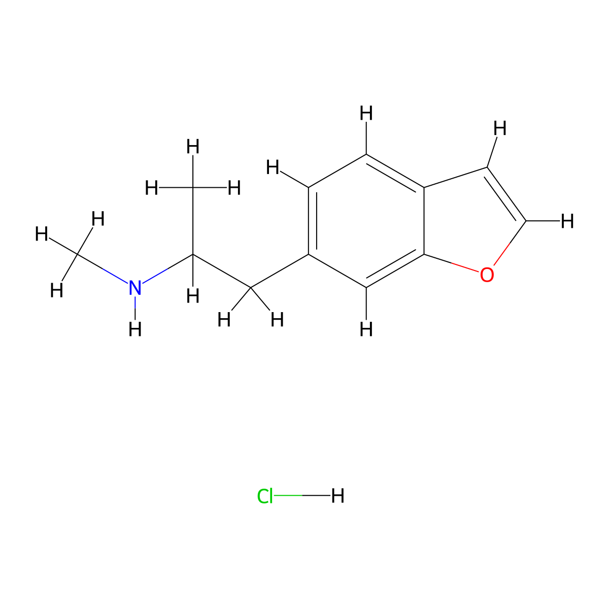 6-MAPB (hydrochloride) molecular structure, CAS 2731011-08-6