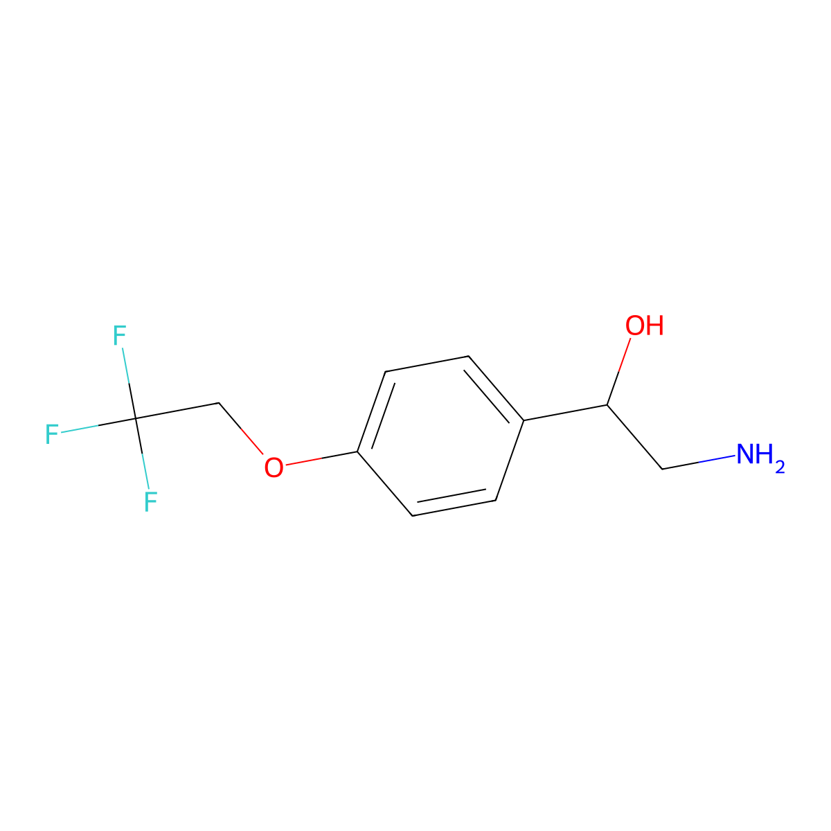 2-Amino-1-[4-(2,2,2-trifluoroethoxy)phenyl]ethan-1-ol molecular structure, CAS 2731011-12-2