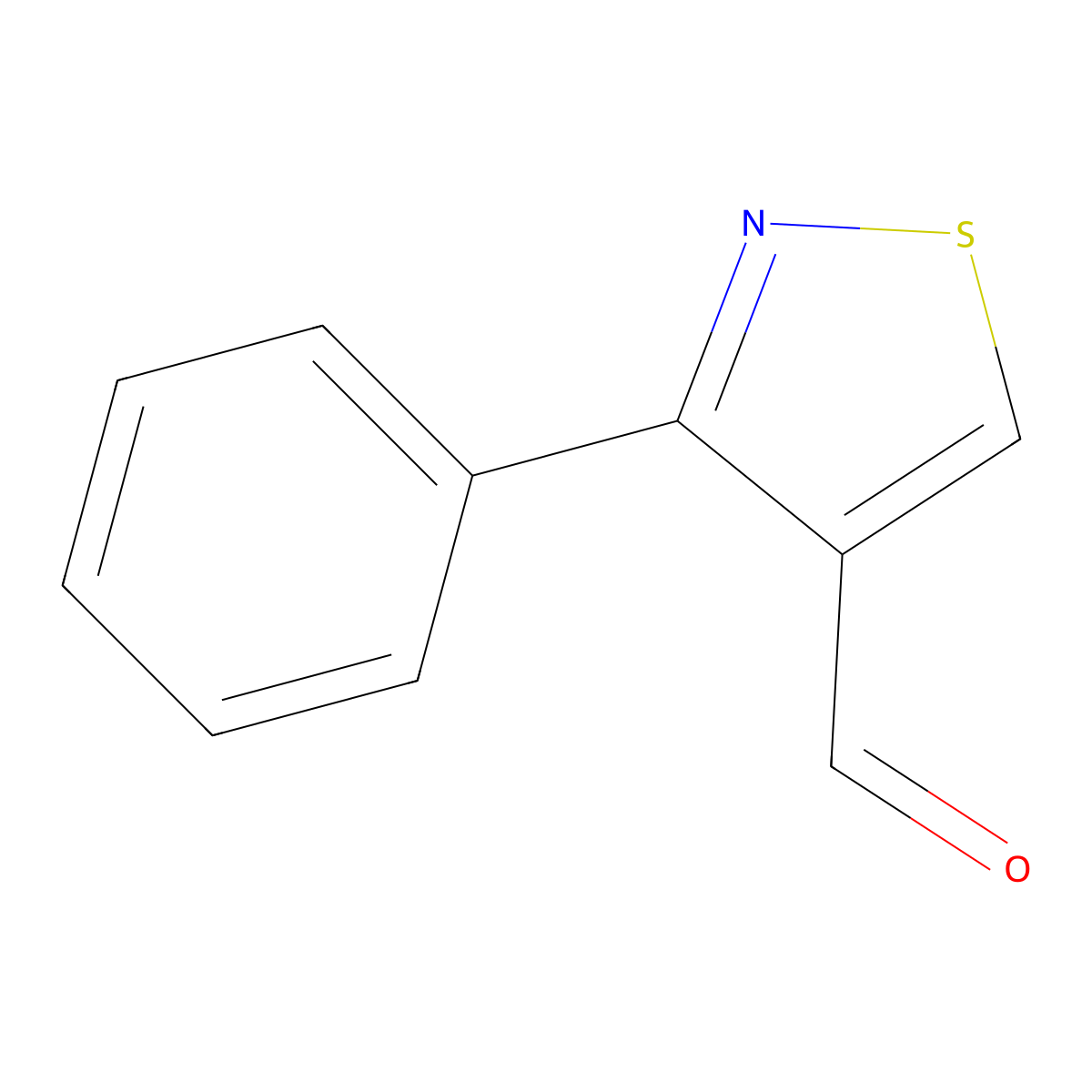 3-Phenyl-1,2-thiazole-4-carbaldehyde molecular structure, CAS 2731011-17-7
