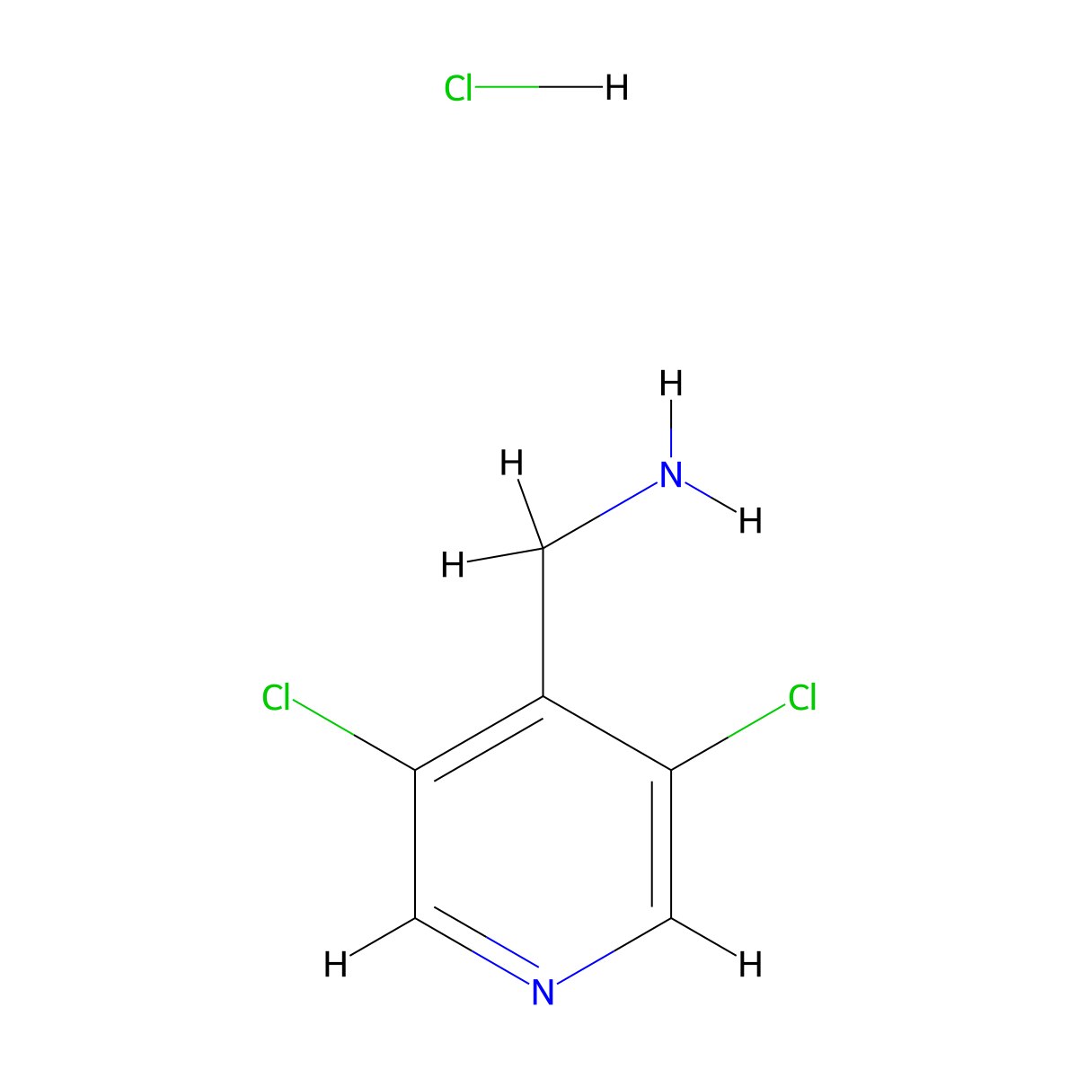 (3,5-Dichloropyridin-4-yl)methanamine hydrochloride molecular structure, CAS 2731011-18-8