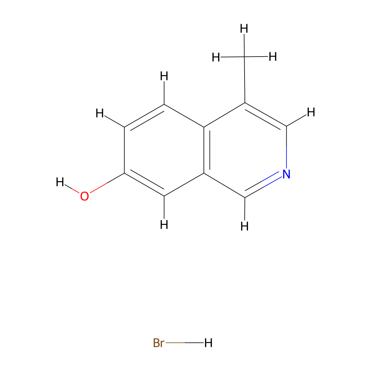 4-Methylisoquinolin-7-ol hydrobromide molecular structure, CAS 2731011-26-8