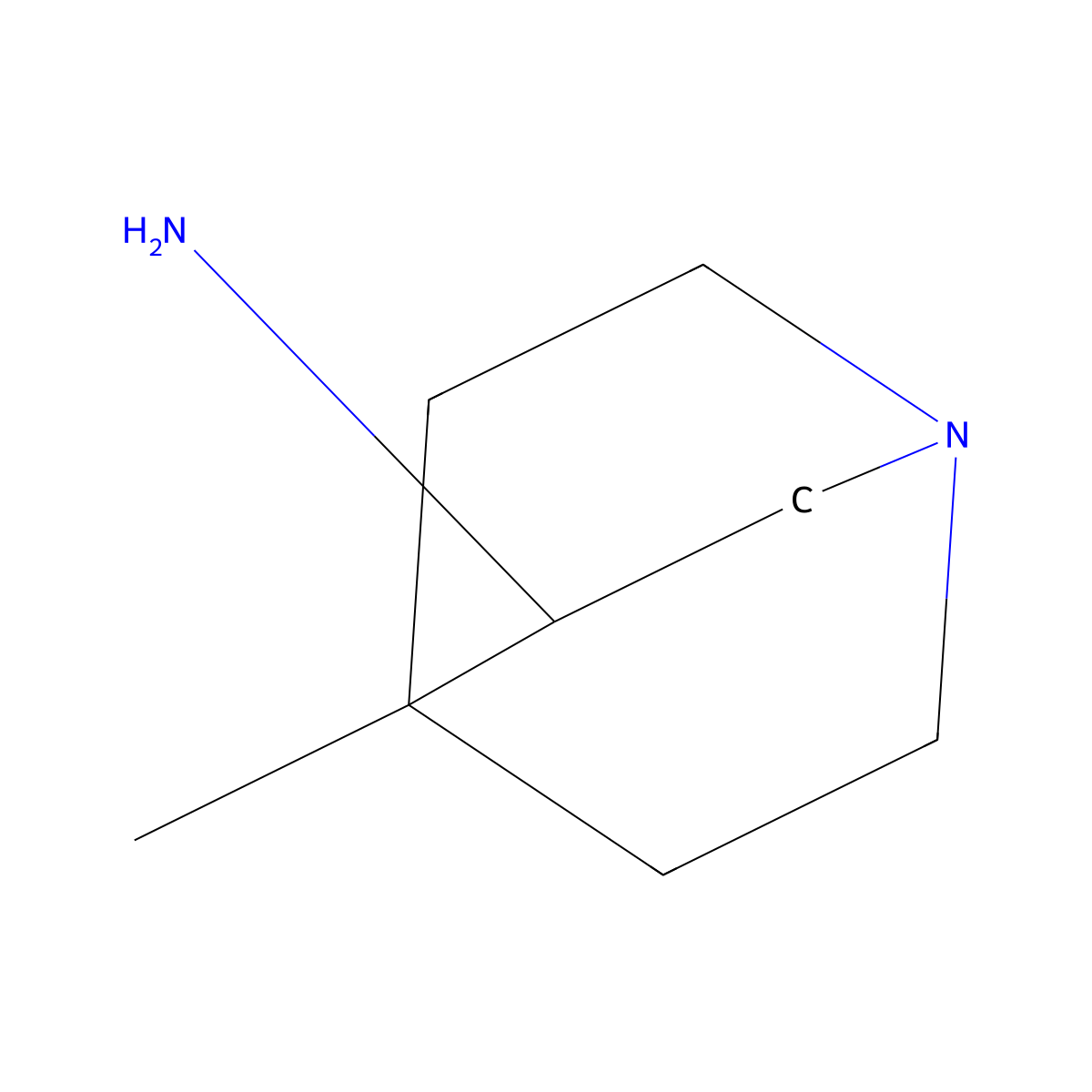 4-Methyl-1-azabicyclo[2.2.2]octan-3-amine molecular structure, CAS 2731011-34-8