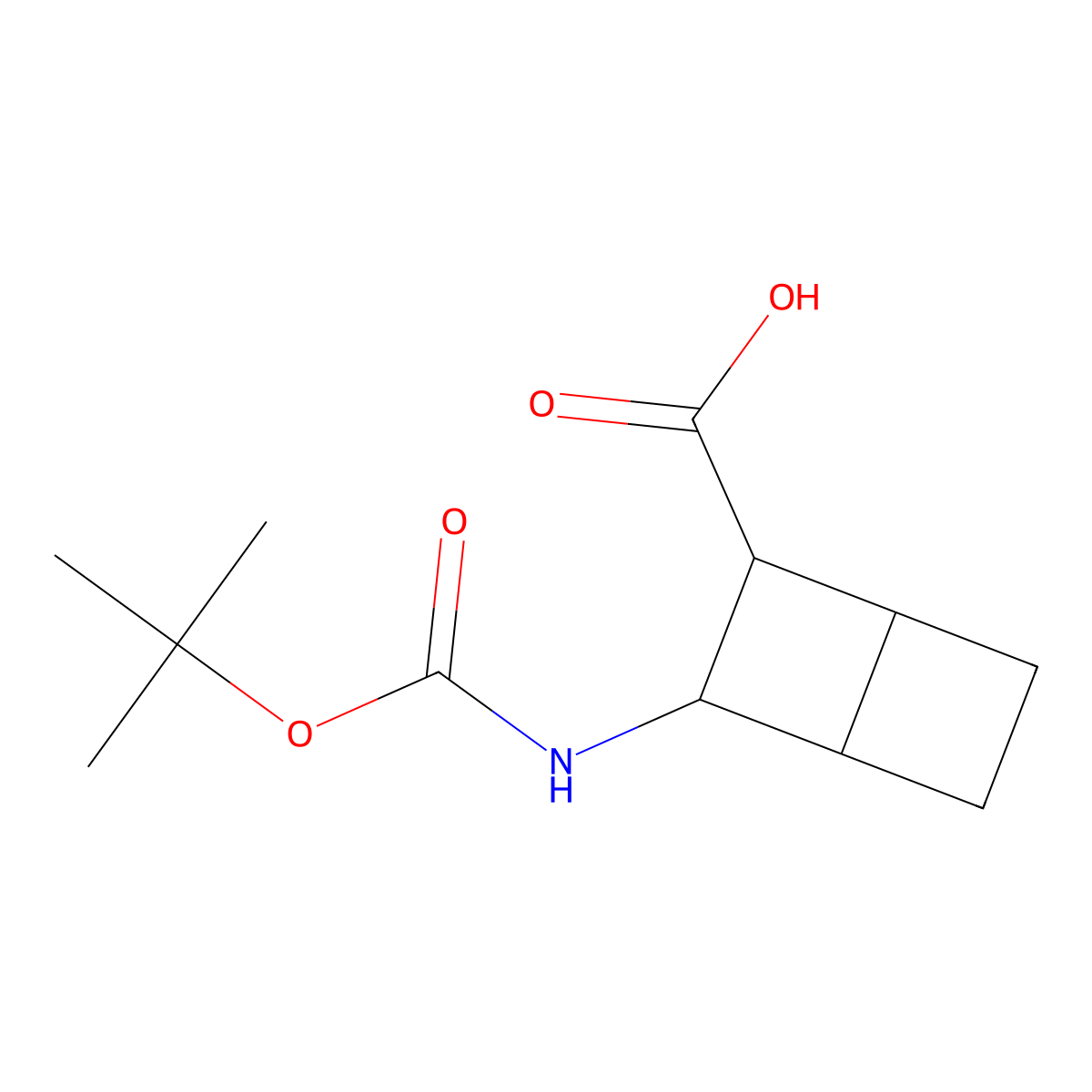 3-{[(Tert-butoxy)carbonyl]amino}bicyclo[2.2.0]hexane-2-carboxylic acid molecular structure, CAS 2731011-41-7