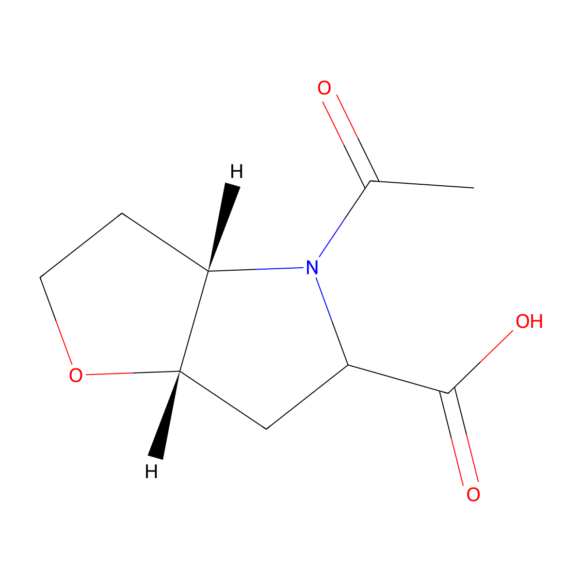 rac-(3aR,6aR)-4-acetyl-hexahydro-2H-furo[3,2-b]pyrrole-5-carboxylic acid molecular structure, CAS 2731012-42-1