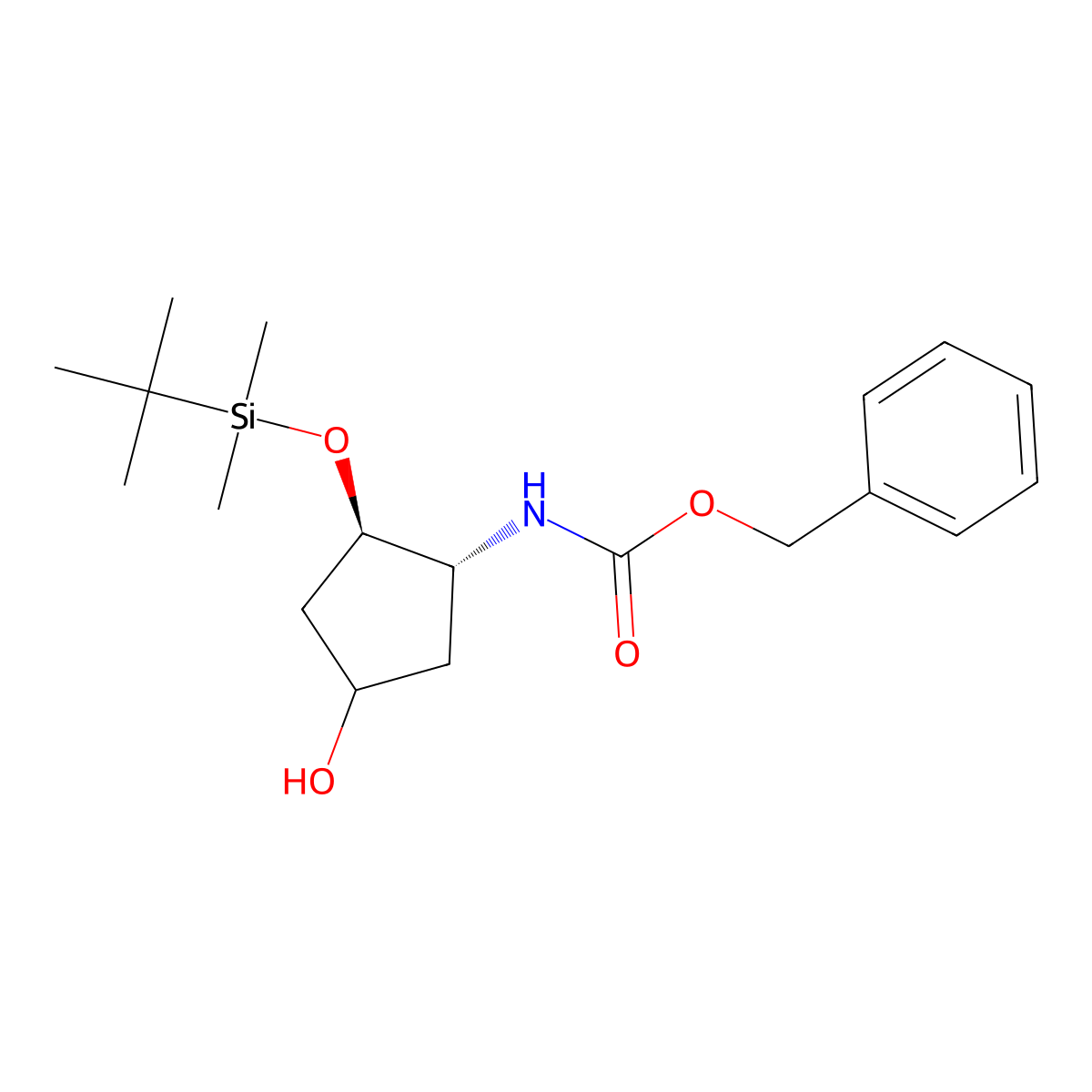rac-benzyl N-[(1R,2R)-2-[(tert-butyldimethylsilyl)oxy]-4-hydroxycyclopentyl]carbamate molecular structure, CAS 2731013-31-1