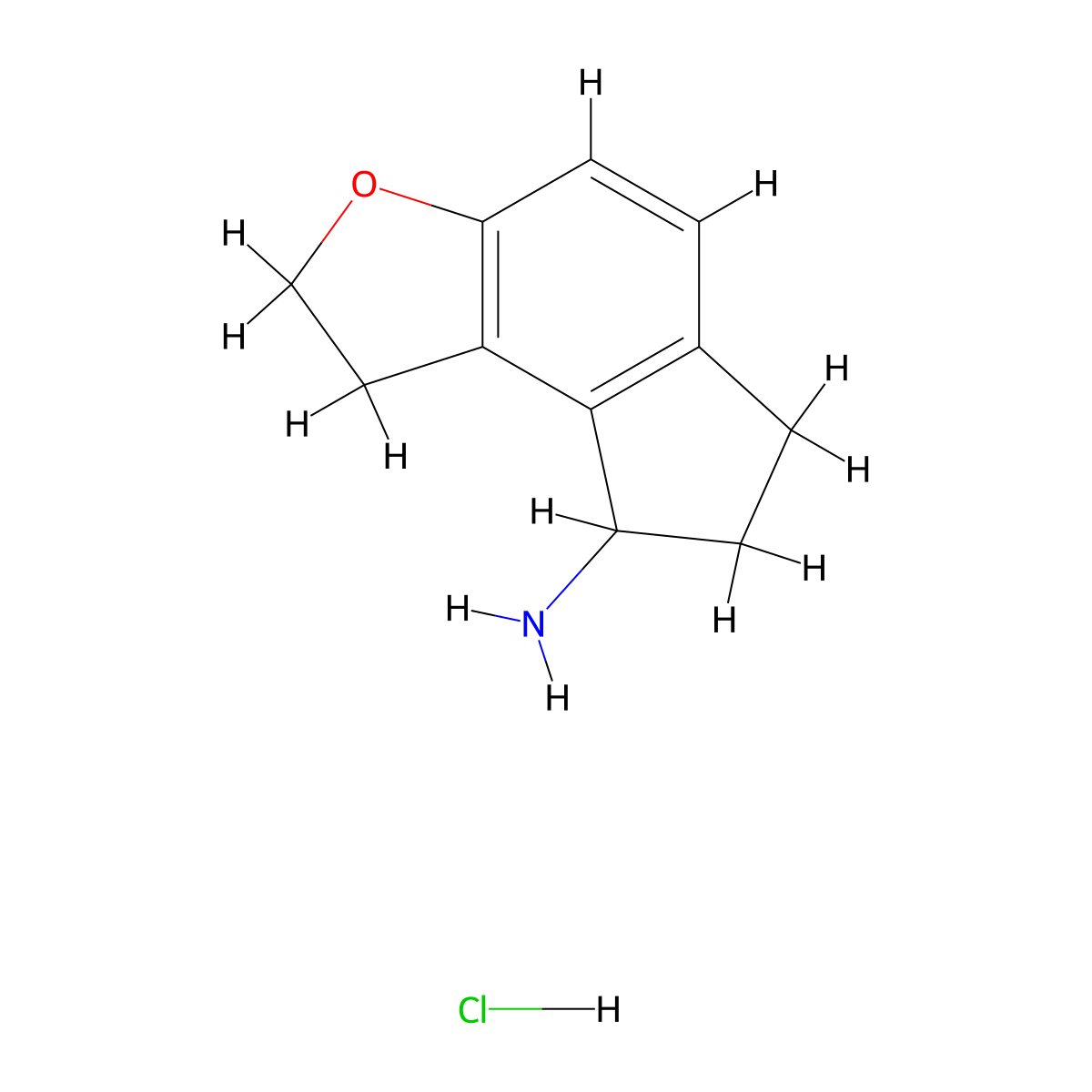 1H,2H,6H,7H,8H-indeno[5,4-b]furan-8-amine hydrochloride molecular structure, CAS 2731013-76-4