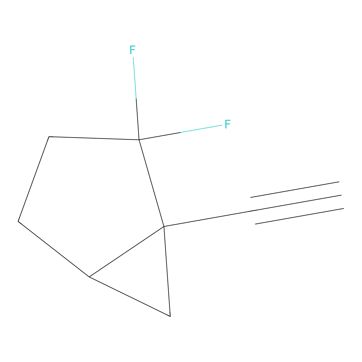 1-Ethynyl-2,2-difluorobicyclo[3.1.0]hexane molecular structure, CAS 2731013-94-6