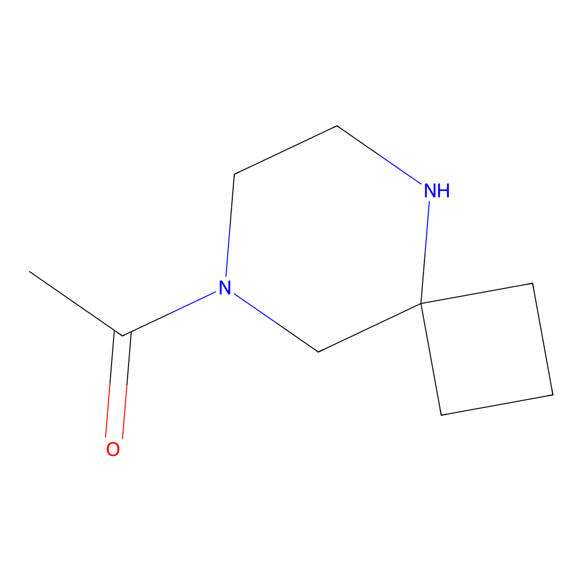 1-{5,8-Diazaspiro[3.5]nonan-8-yl}ethan-1-one molecular structure, CAS 2731013-96-8