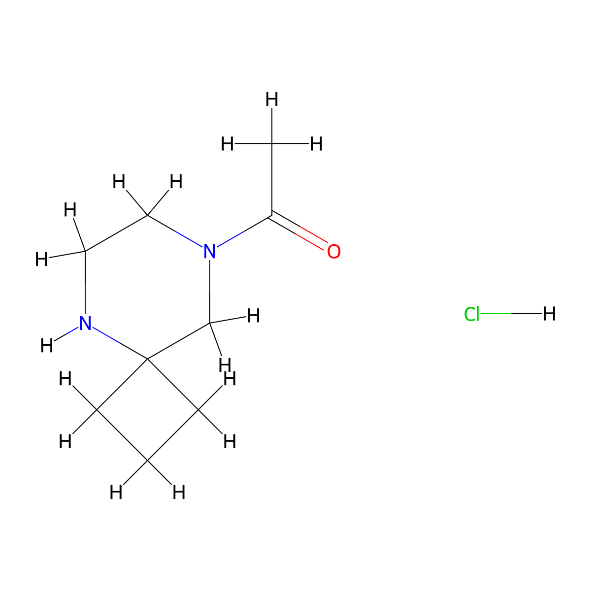 1-{5,8-Diazaspiro[3.5]nonan-8-yl}ethan-1-one hydrochloride molecular structure, CAS 2731013-97-9