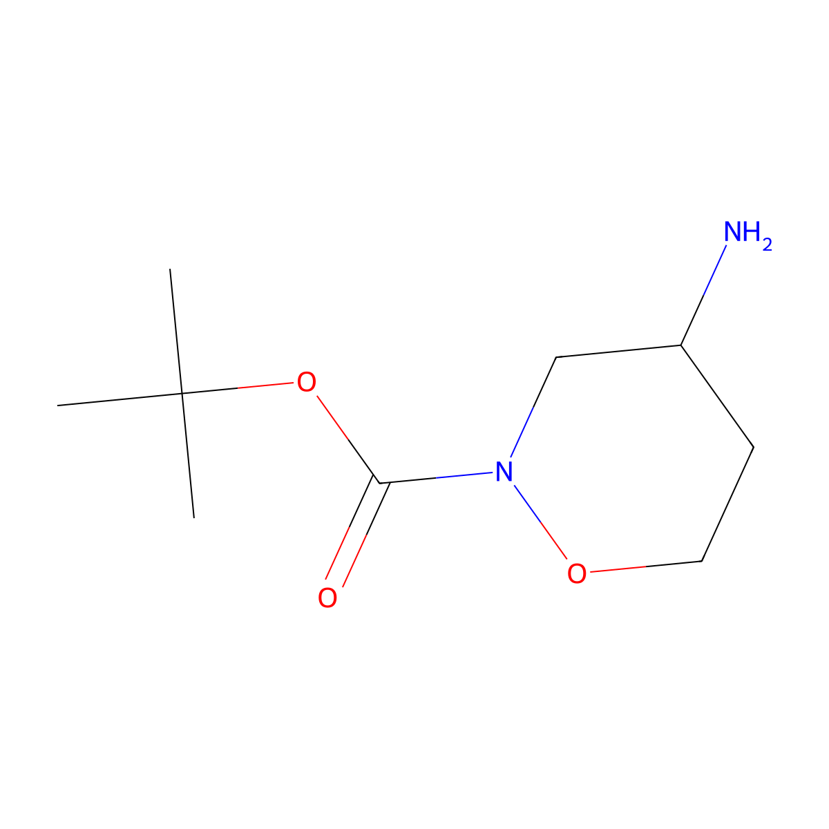 Tert-butyl 4-amino-1,2-oxazinane-2-carboxylate molecular structure, CAS 2731014-16-5