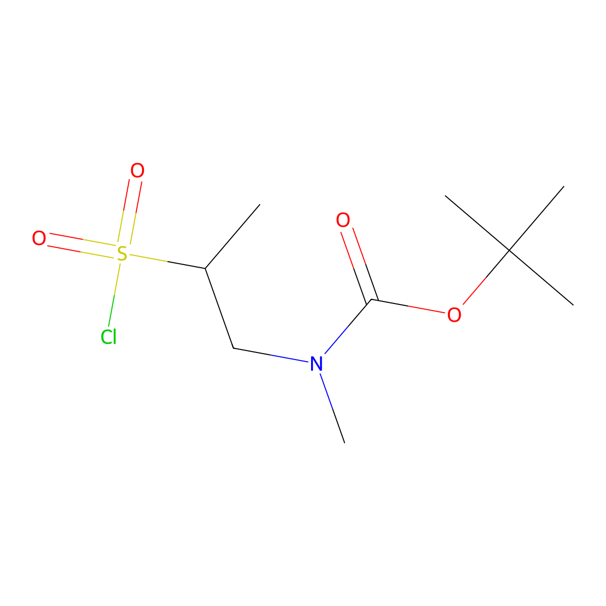 tert-butylN-[2-(chlorosulfonyl)propyl]-N-methylcarbamate molecular structure, CAS 2731014-25-6