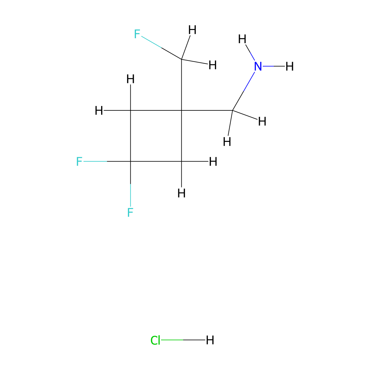 1-(3,3-Difluoro-1-(fluoromethyl)cyclobutyl)methanamine hydrochloride molecular structure, CAS 2731014-27-8