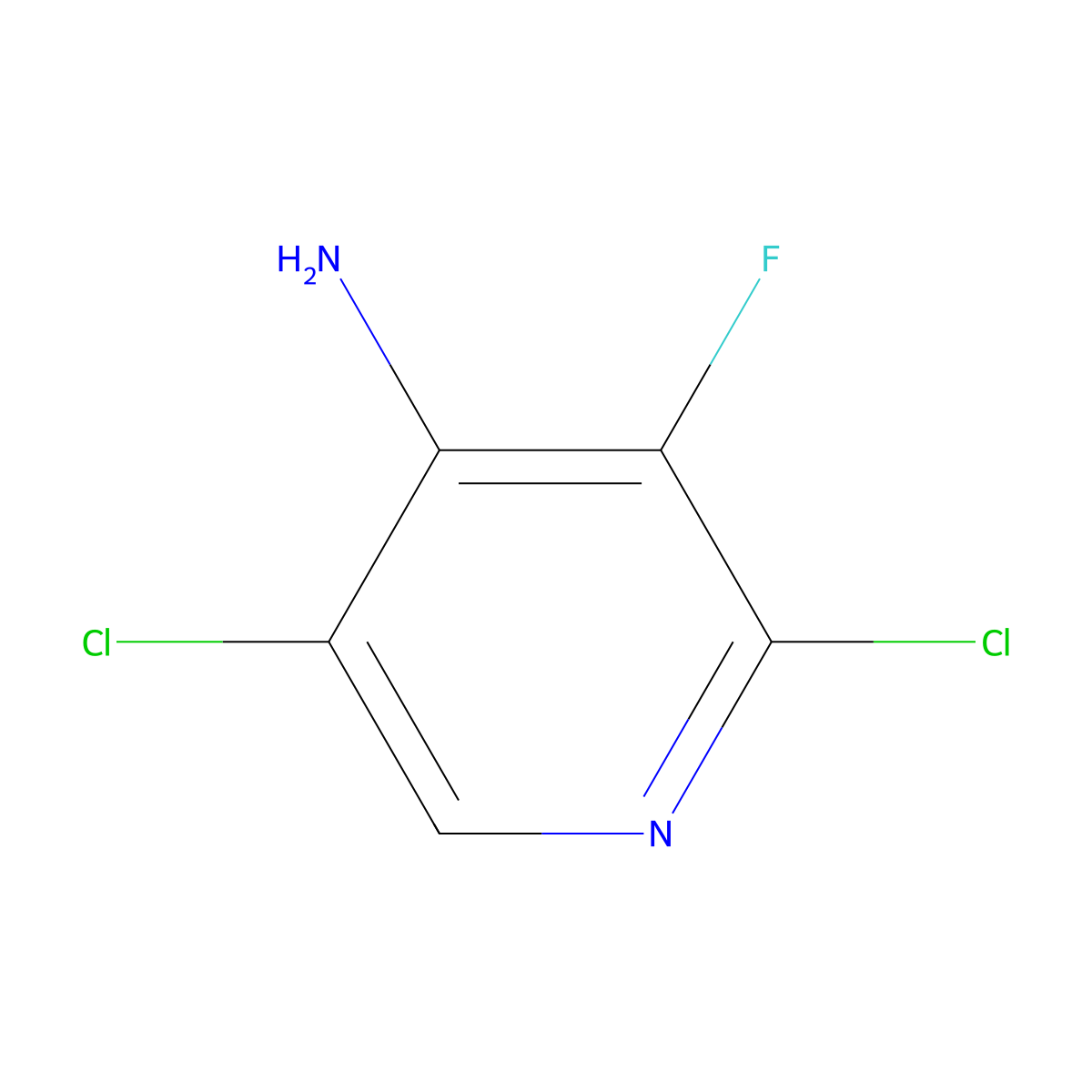 2,5-Dichloro-3-fluoropyridin-4-amine molecular structure, CAS 2731014-29-0