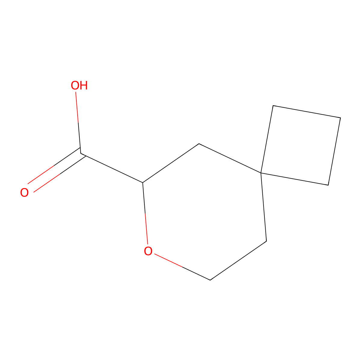 7-Oxaspiro[3.5]nonane-6-carboxylic acid molecular structure, CAS 2731014-30-3