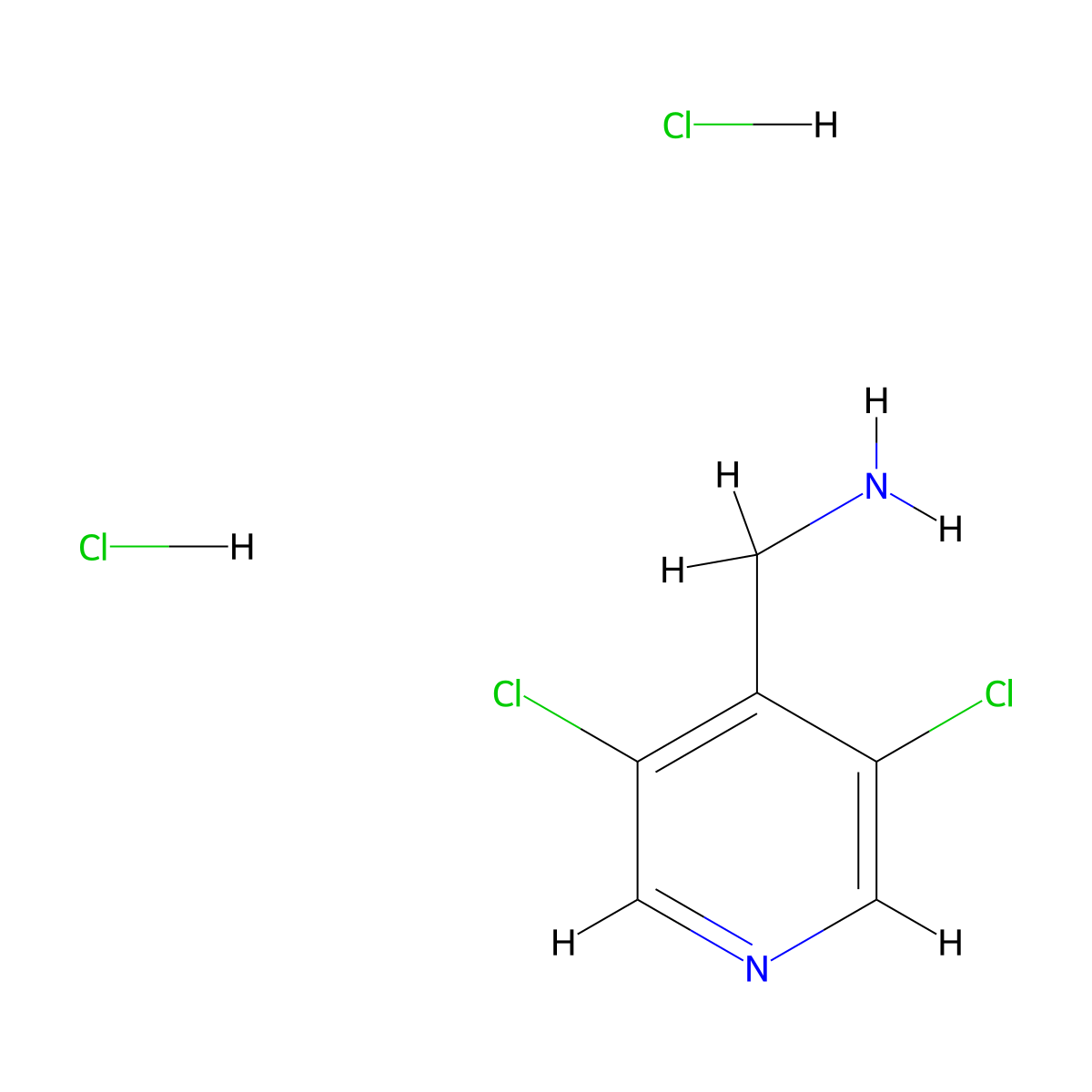(3,5-Dichloropyridin-4-yl)methanamine dihydrochloride molecular structure, CAS 2731014-41-6