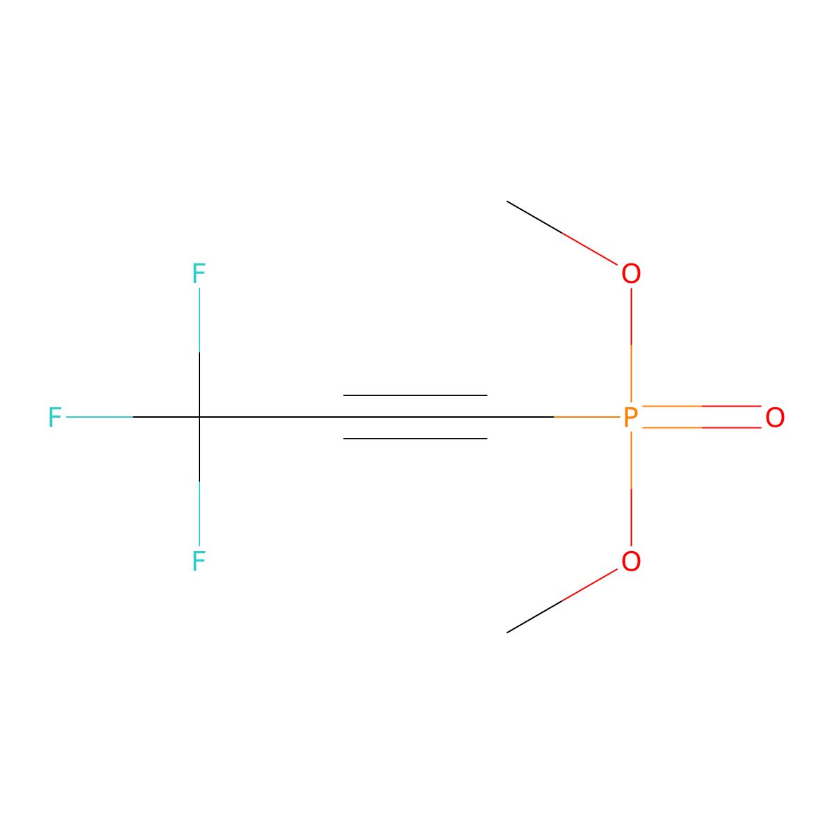 Dimethyl (3,3,3-trifluoroprop-1-yn-1-yl)phosphonate molecular structure, CAS 2731014-42-7