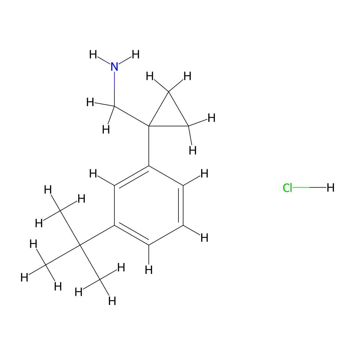 1-[1-(3-Tert-butylphenyl)cyclopropyl]methanamine hydrochloride molecular structure, CAS 2731014-47-2