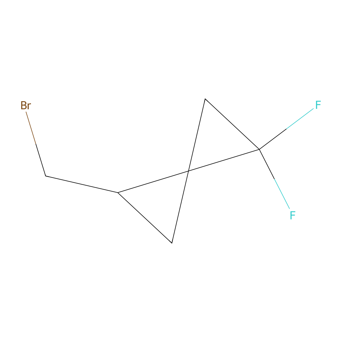 4-(Bromomethyl)-1,1-difluorospiro[2.2]pentane molecular structure, CAS 2731014-54-1