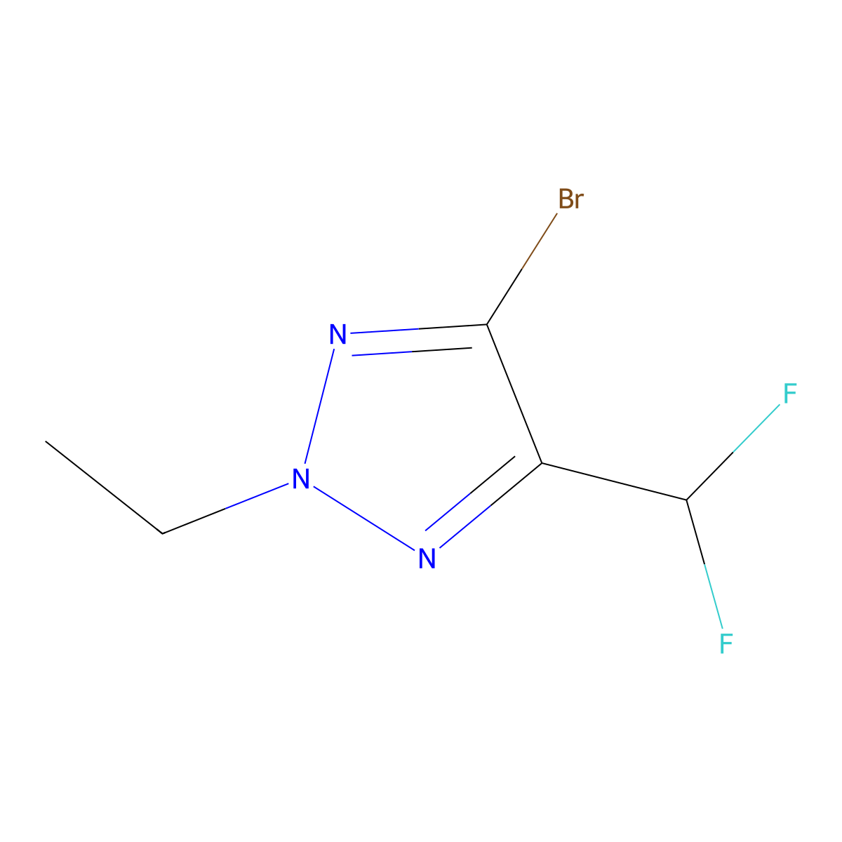 4-bromo-5-(difluoromethyl)-2-ethyl-2H-1,2,3-triazole molecular structure, CAS 2731014-67-6