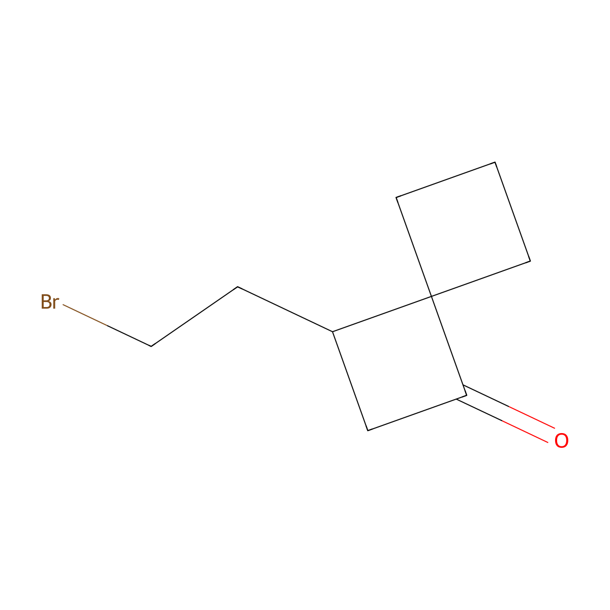 3-(2-Bromoethyl)spiro[3.3]heptan-1-one molecular structure, CAS 2731014-83-6