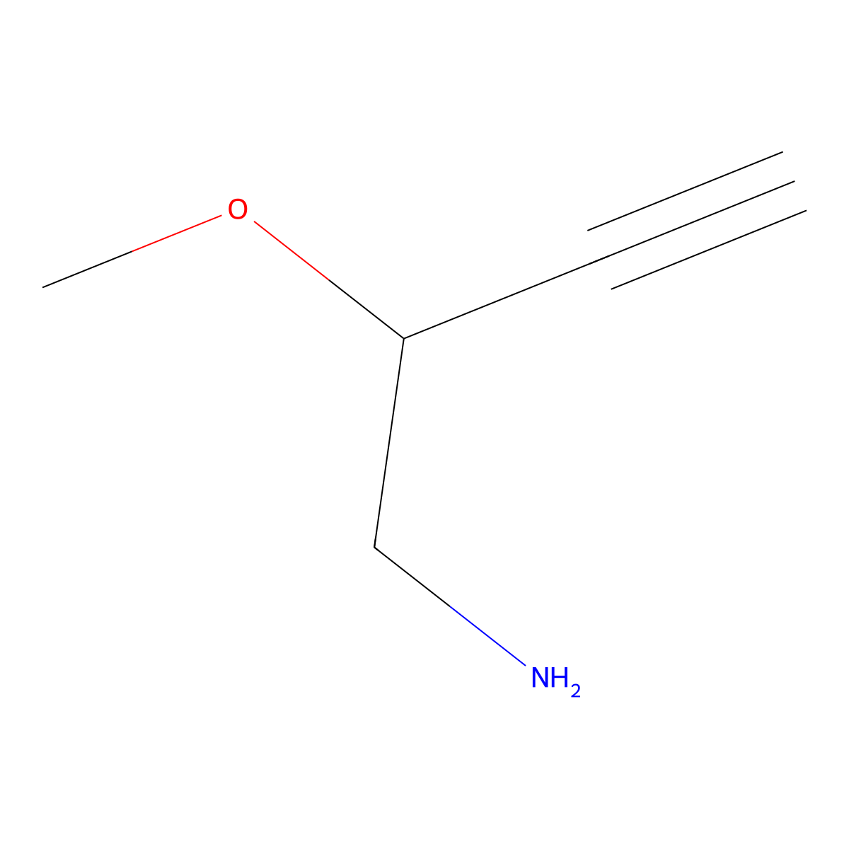 2-Methoxybut-3-yn-1-amine molecular structure, CAS 2731014-84-7