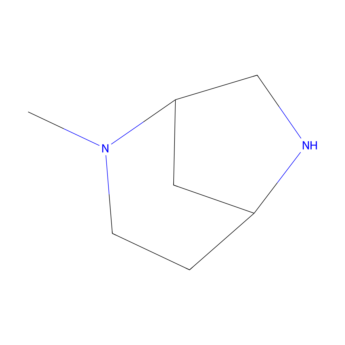 2-Methyl-2,6-diazabicyclo[3.2.1]octane molecular structure, CAS 2731014-94-9