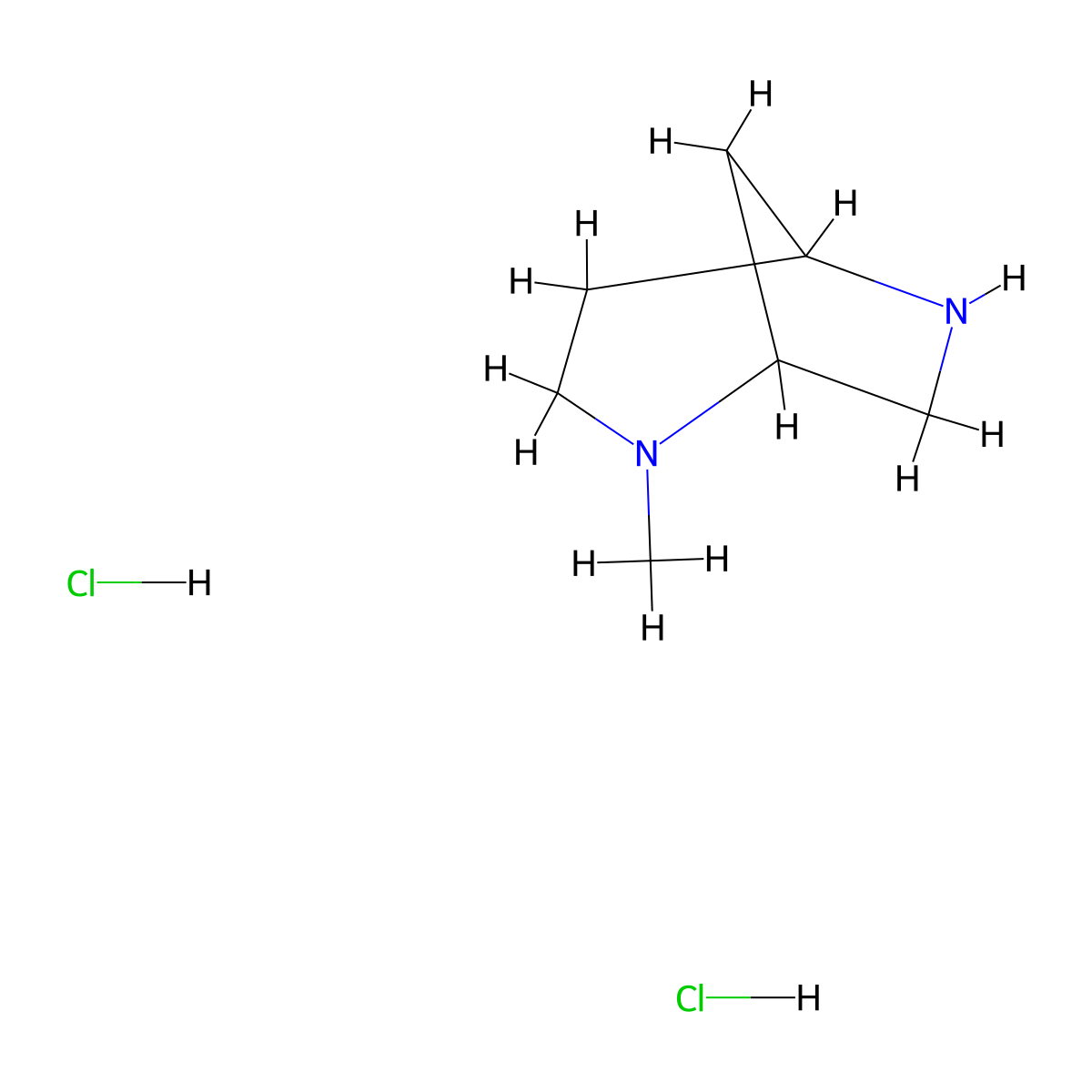 2-Methyl-2,6-diazabicyclo[3.2.1]octane dihydrochloride molecular structure, CAS 2731014-95-0