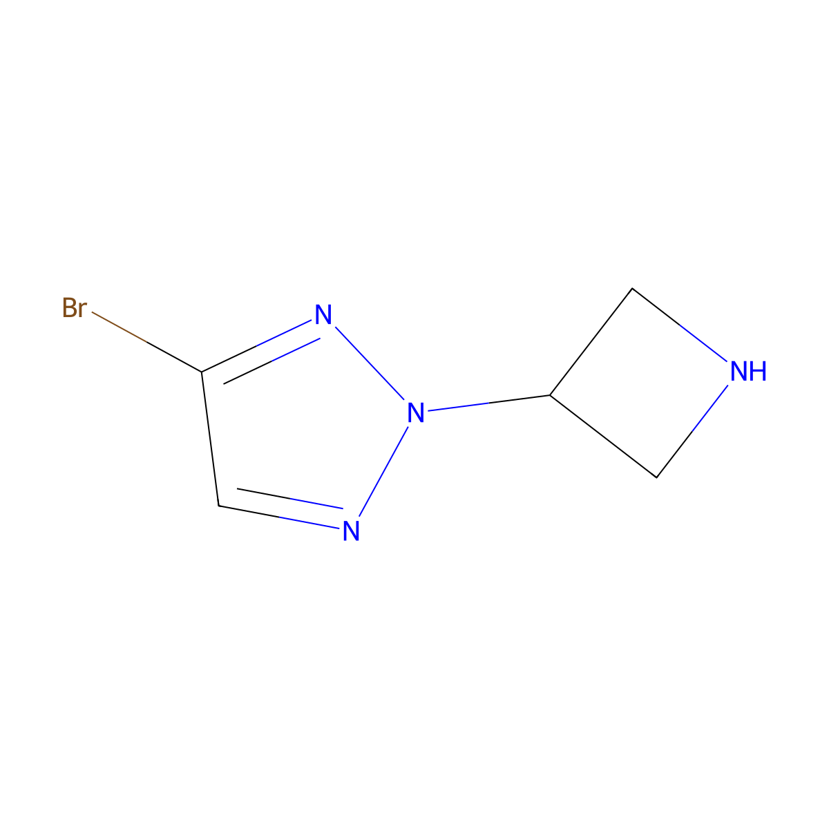 2-(azetidin-3-yl)-4-bromo-2H-1,2,3-triazole molecular structure, CAS 2731014-97-2