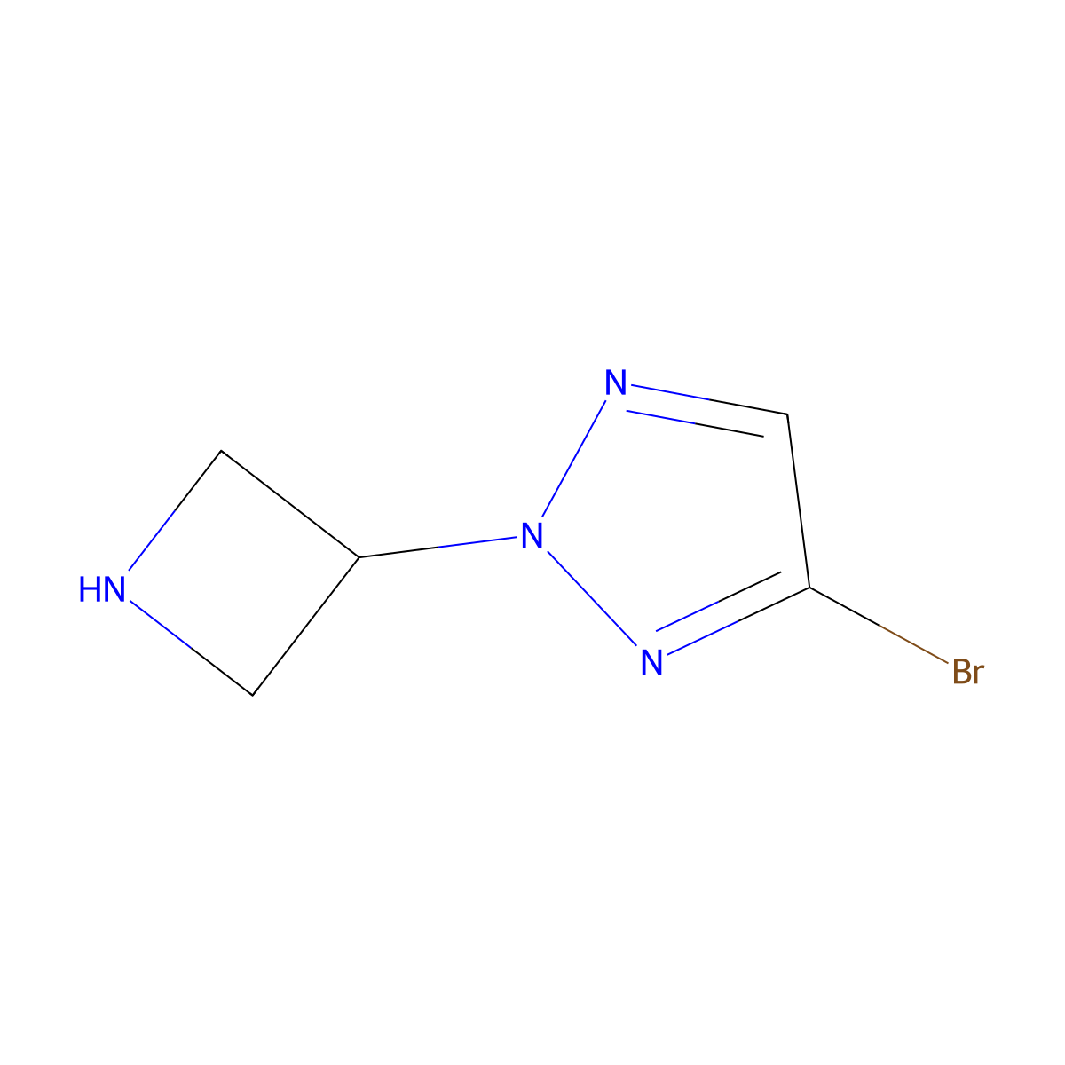 2-(azetidin-3-yl)-4-bromo-2H-1,2,3-triazole molecular structure, CAS 2731014-97-2