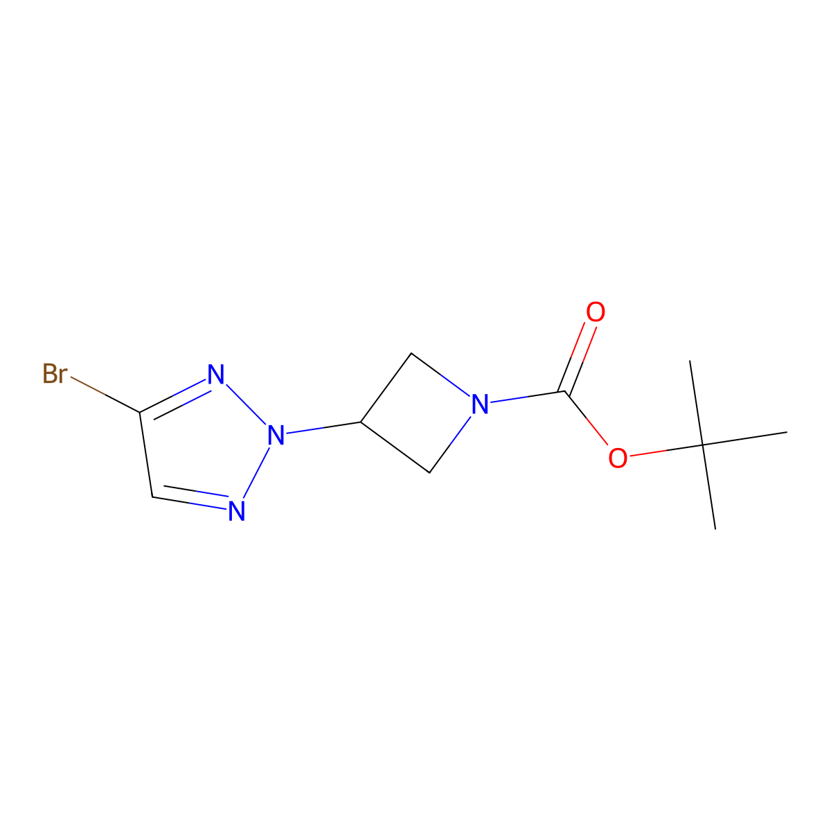 tert-butyl 3-(4-bromo-2H-1,2,3-triazol-2-yl)azetidine-1-carboxylate molecular structure, CAS 2731015-01-1