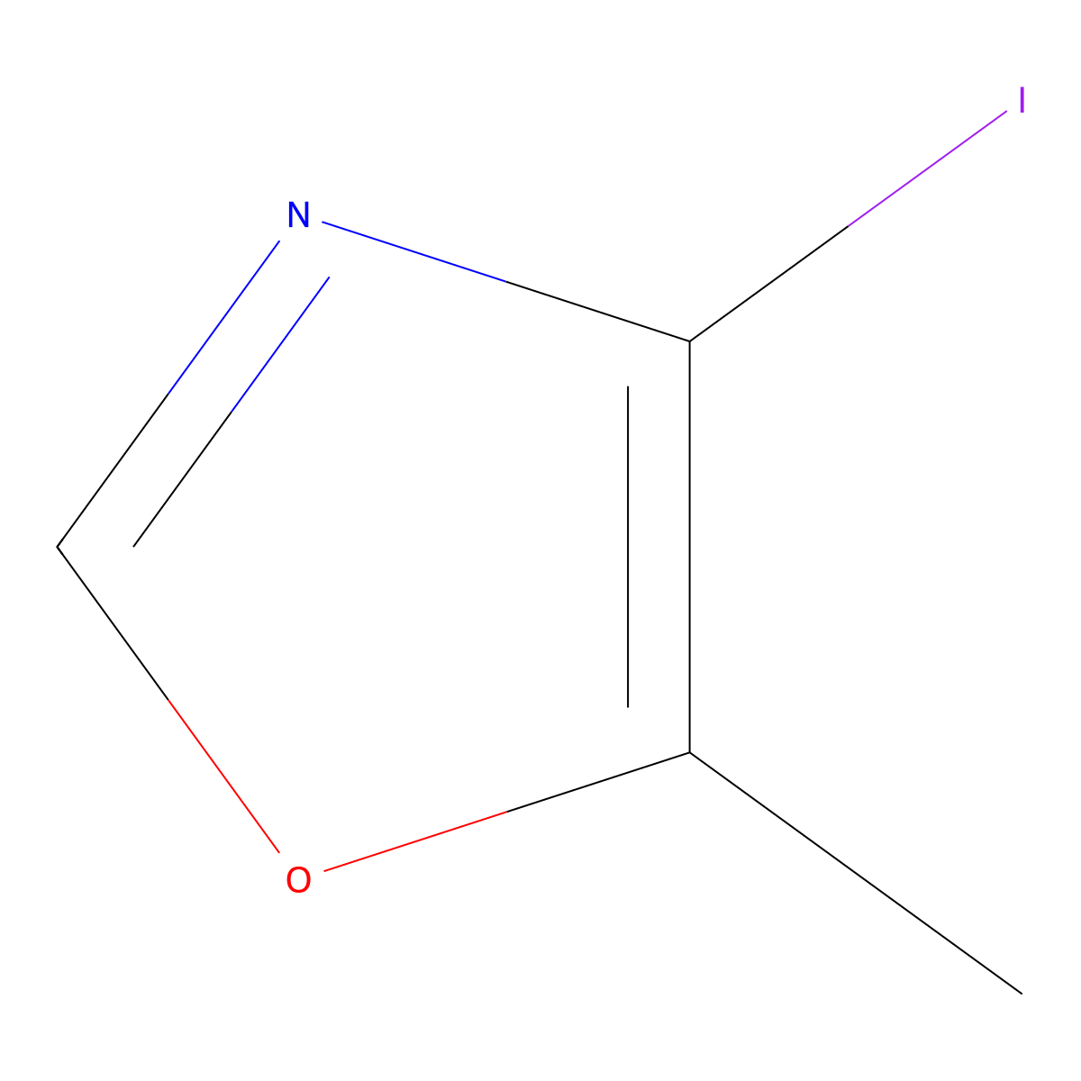 4-Iodo-5-methyl-1,3-oxazole molecular structure, CAS 2731015-06-6