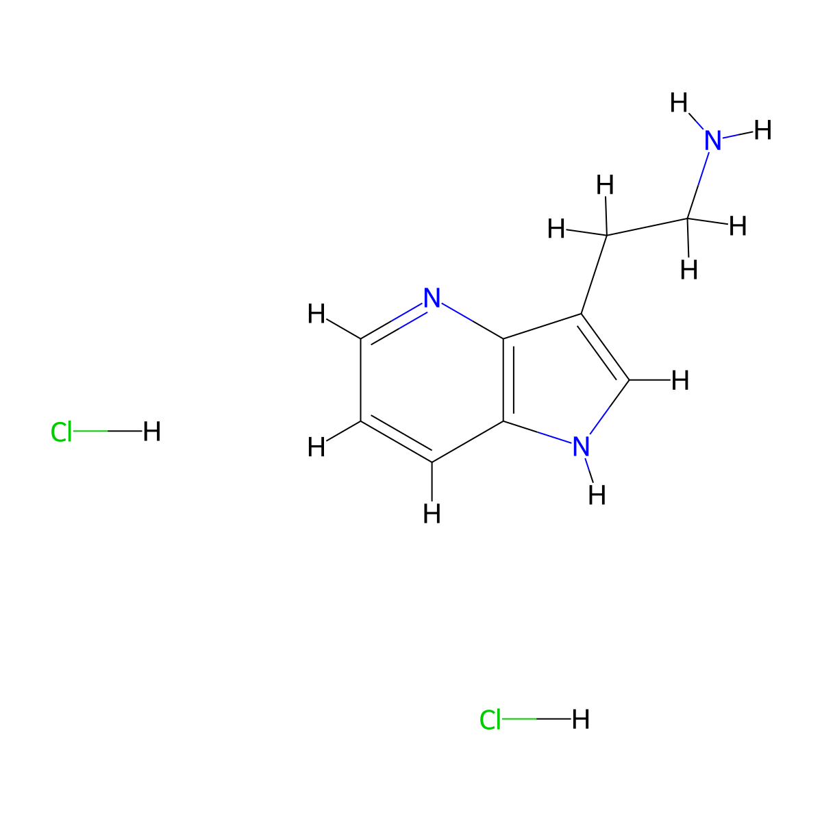 2-{1H-pyrrolo[3,2-b]pyridin-3-yl}ethan-1-amine dihydrochloride molecular structure, CAS 27311-25-7