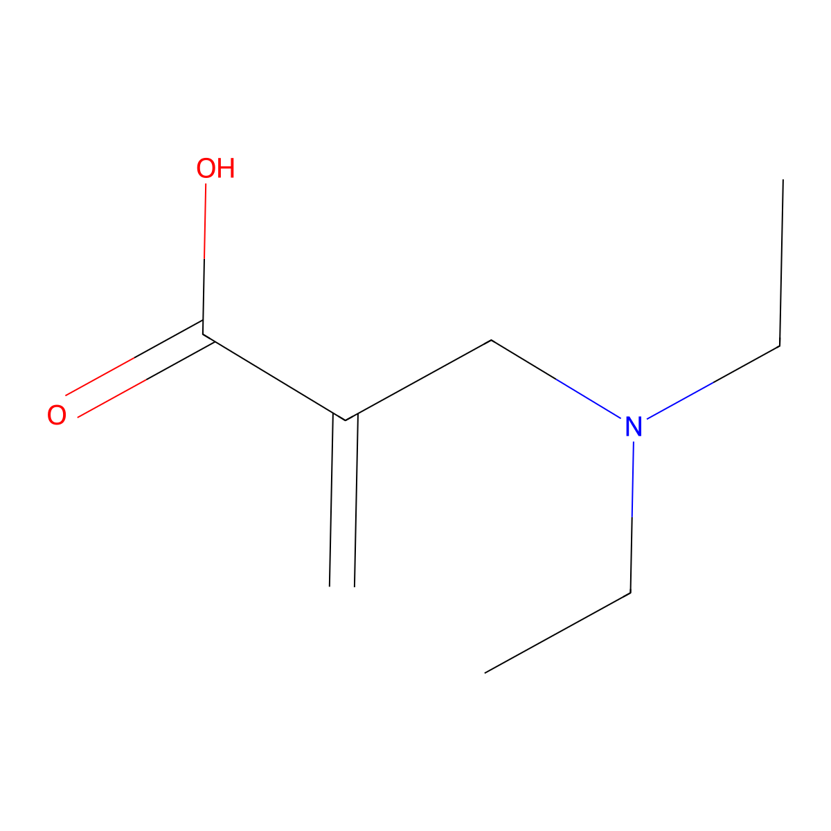 2-Diethylaminomethyl-acrylic acid molecular structure, CAS 27315-98-6