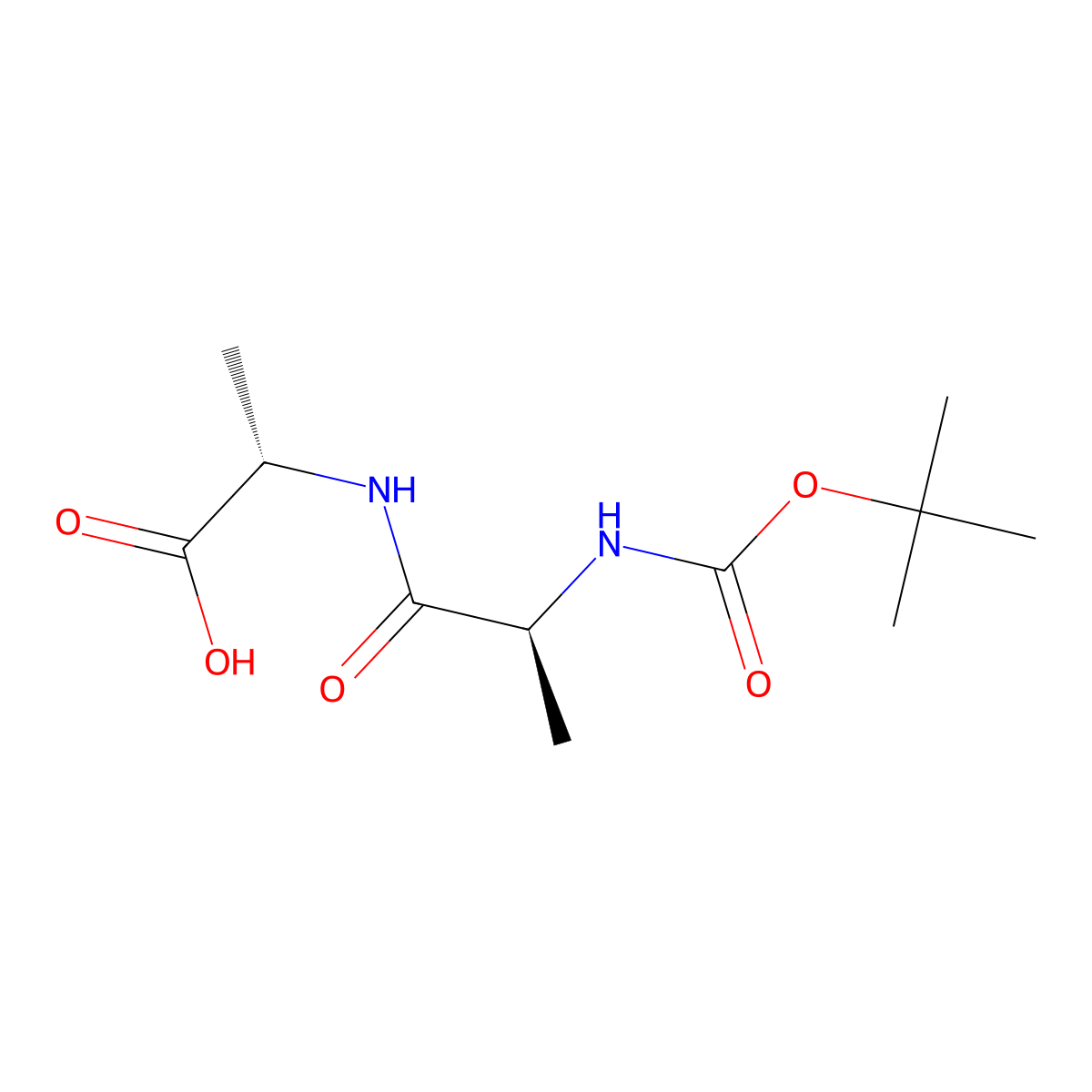 N-((1,1-Dimethylethoxy)carbonyl)-L-alanyl-L-alanine molecular structure, CAS 27317-69-7