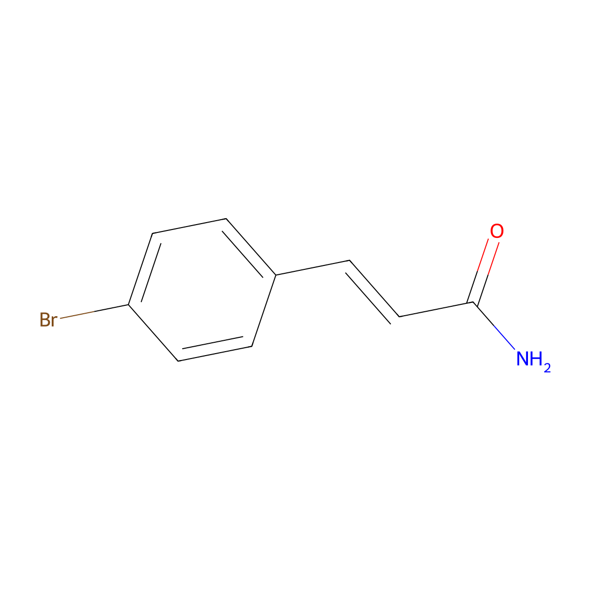 3-(4-Bromophenyl)prop-2-enamide molecular structure, CAS 27318-06-5