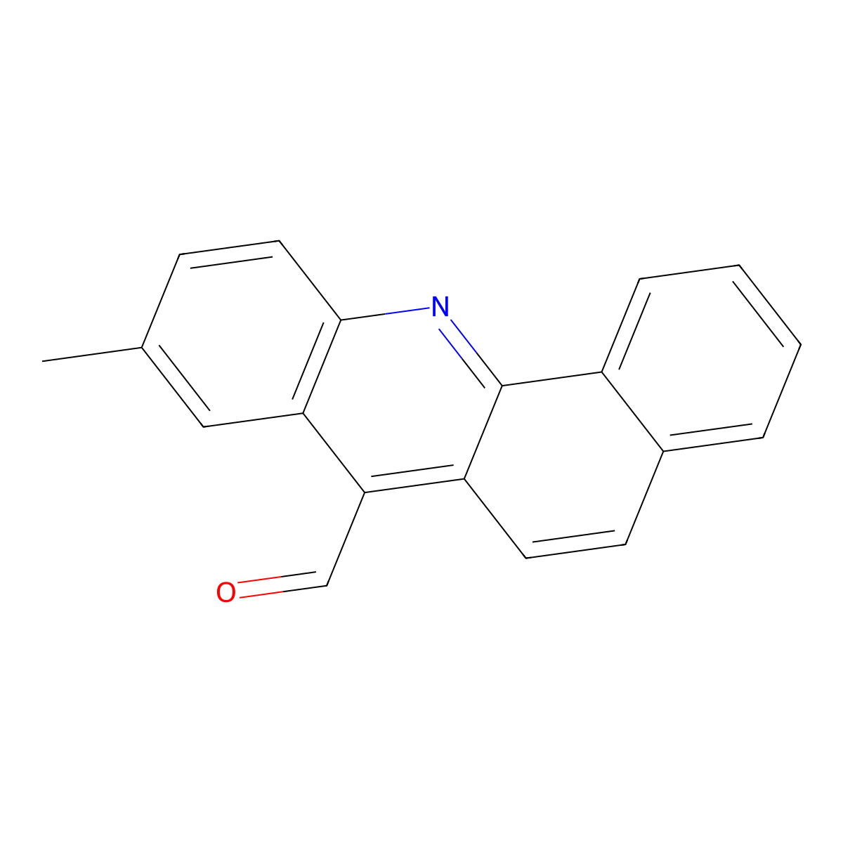 Benz(c)acridine-7-carboxaldehyde, 9-methyl- molecular structure, CAS 2732-09-4