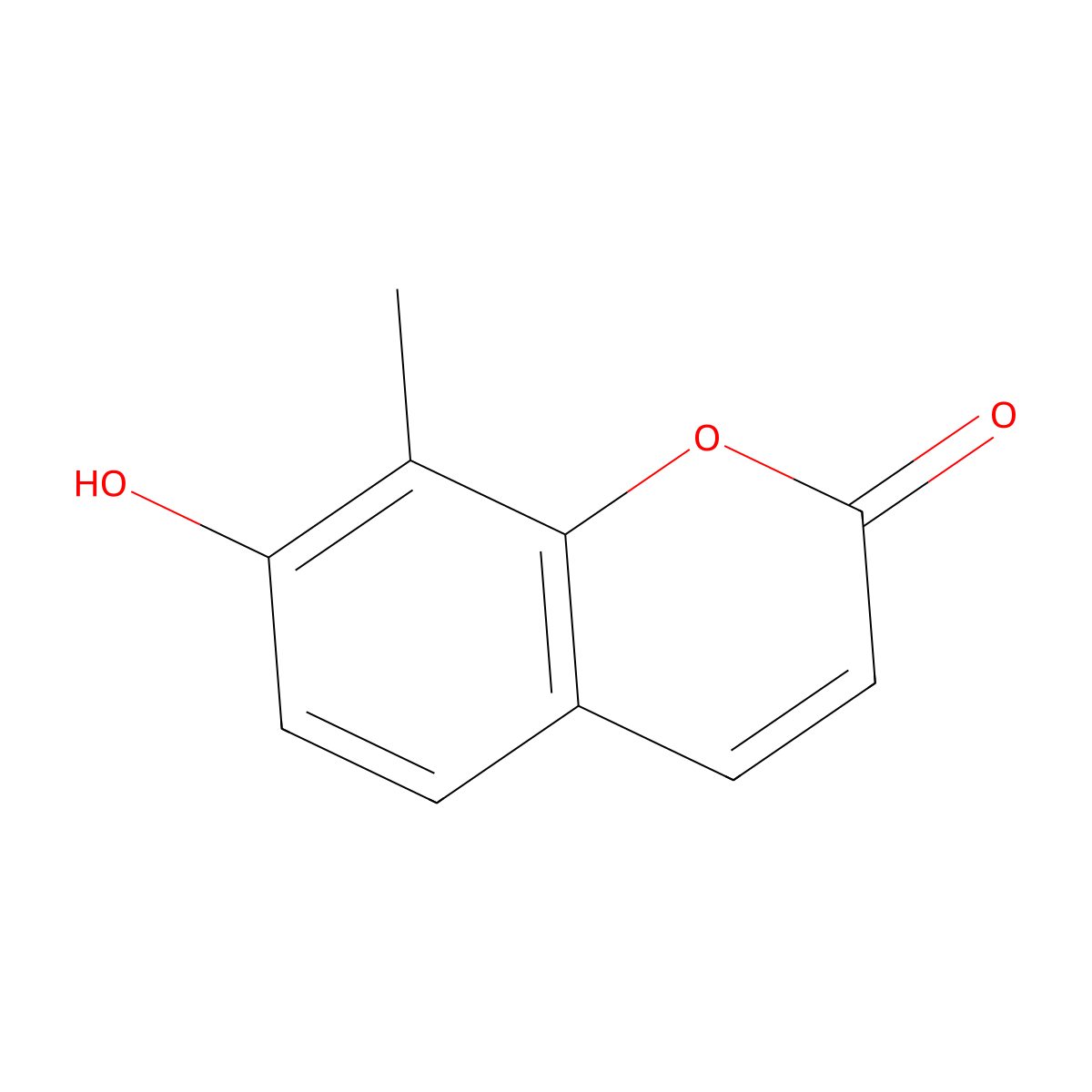 7-Hydroxy-8-methyl coumarin molecular structure, CAS 2732-17-4