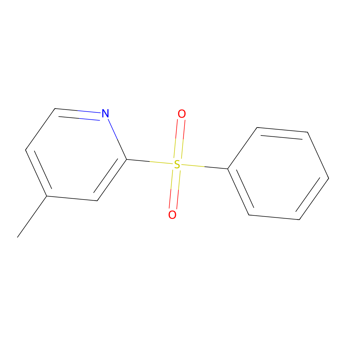 2-Benzenesulfonyl-4-methylpyridine molecular structure, CAS 2732-35-6