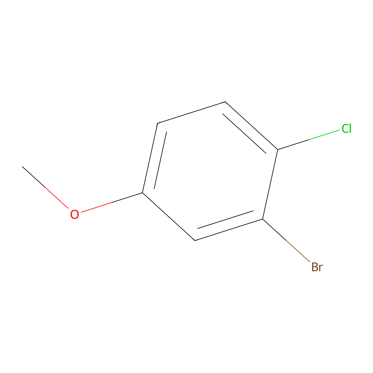 2-Bromo-1-chloro-4-methoxybenzene molecular structure, CAS 2732-80-1
