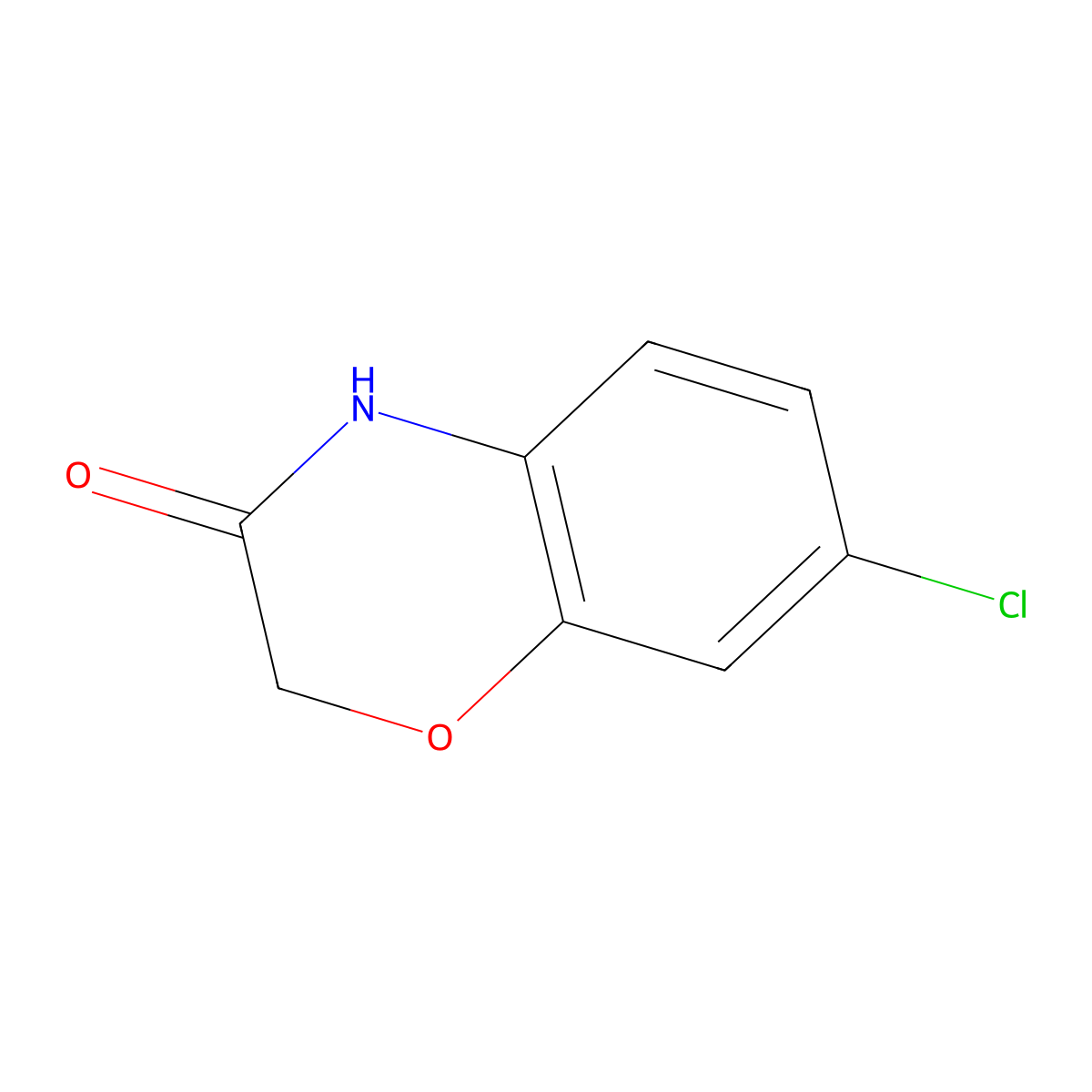 7-chloro-3,4-dihydro-2H-1,4-benzoxazin-3-one molecular structure, CAS 27320-99-6