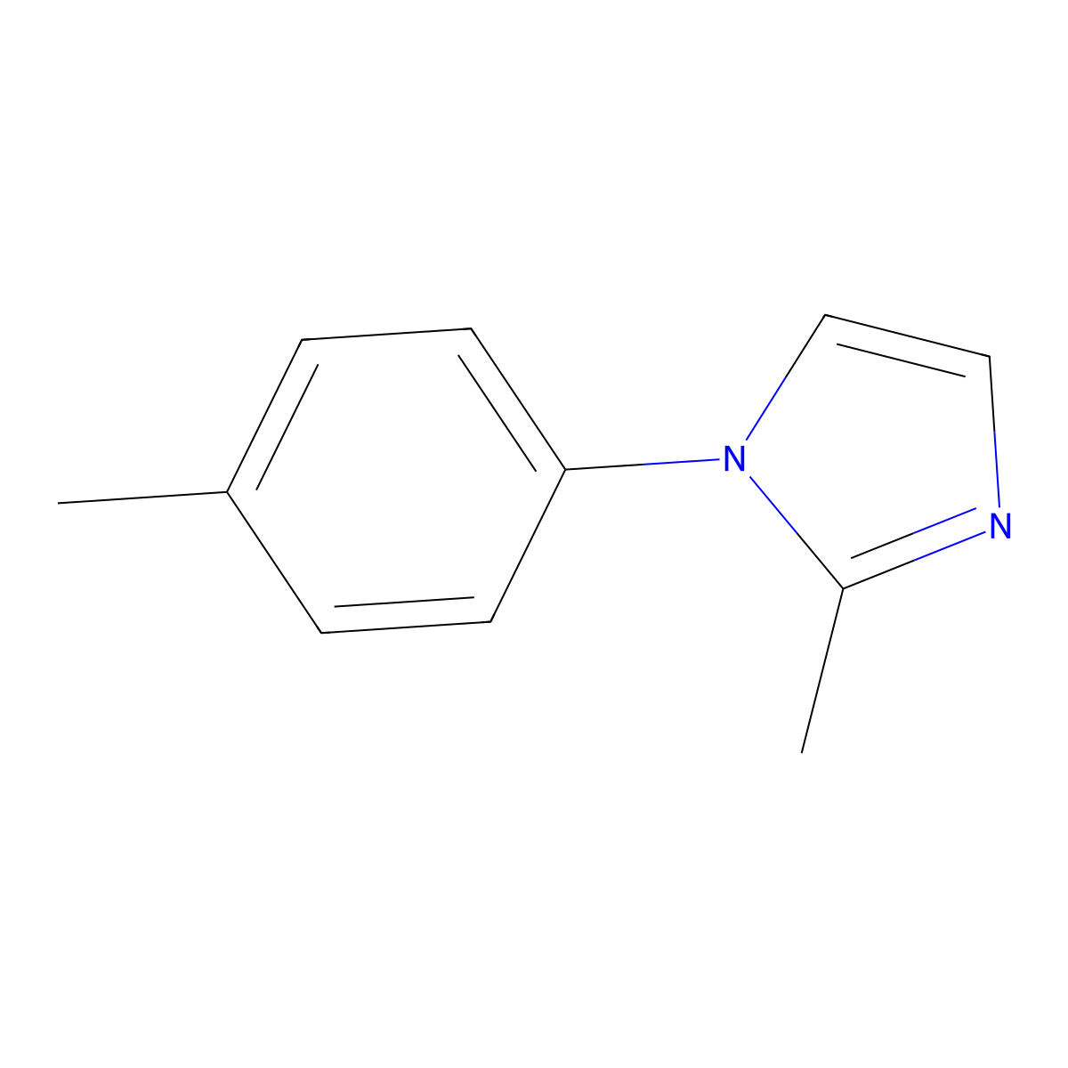 2-methyl-1-(4-methylphenyl)-1H-imidazole molecular structure, CAS 273200-27-4