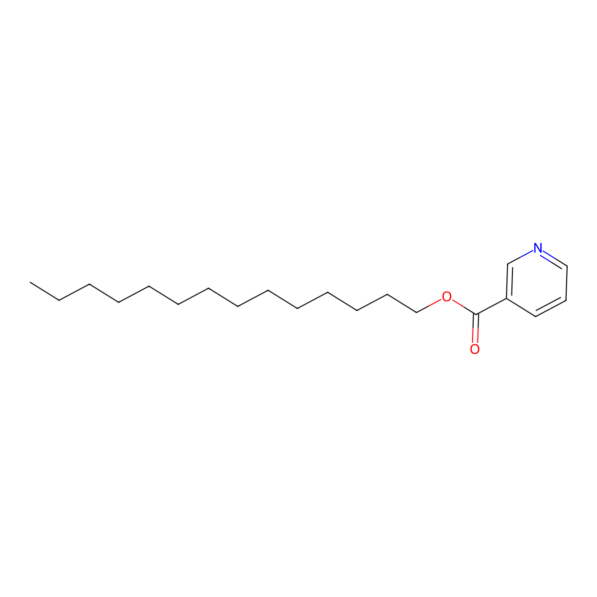 Myristyl Nicotinate molecular structure, CAS 273203-62-6
