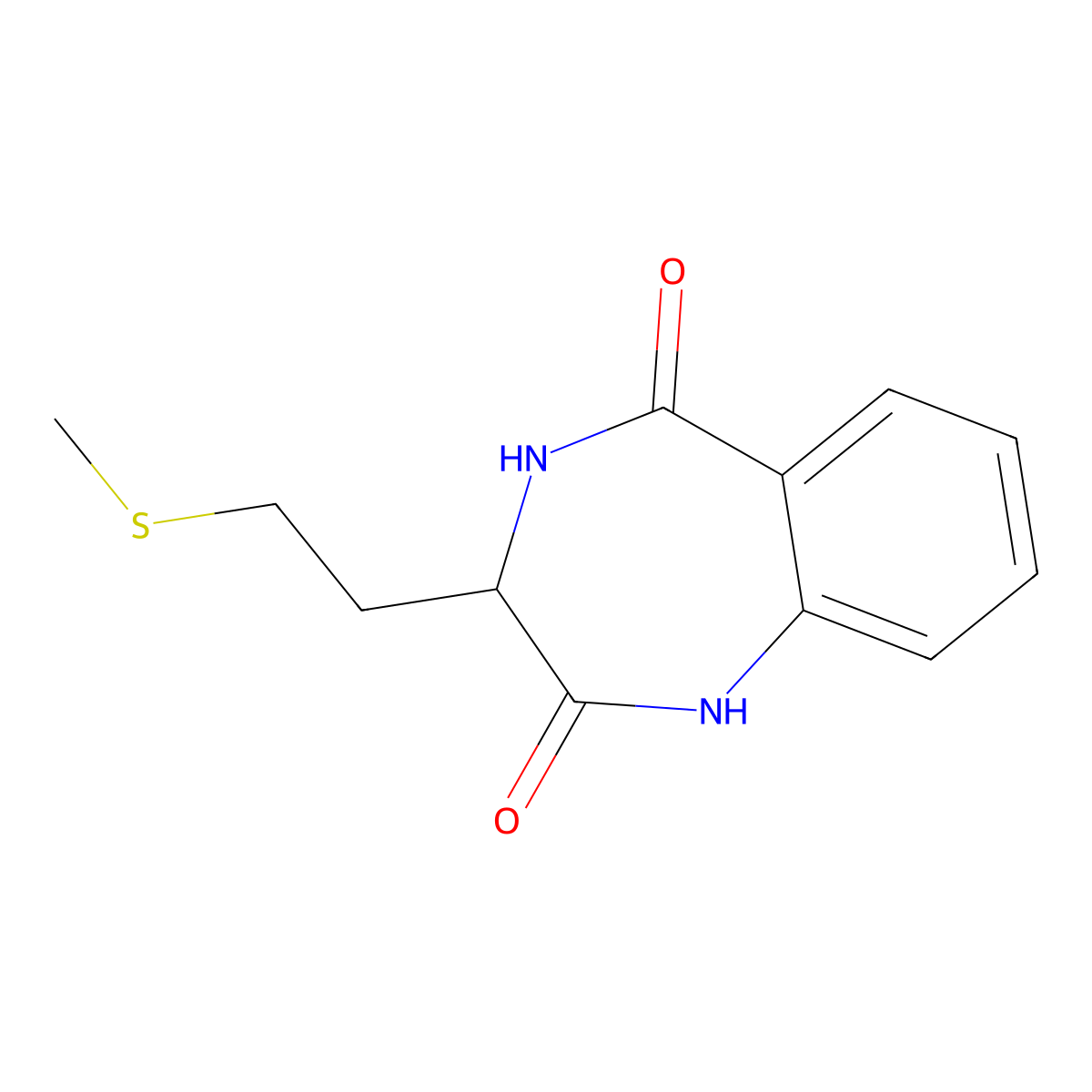 3-[2-(methylsulfanyl)ethyl]-2,3,4,5-tetrahydro-1H-1,4-benzodiazepine-2,5-dione molecular structure, CAS 273204-79-8