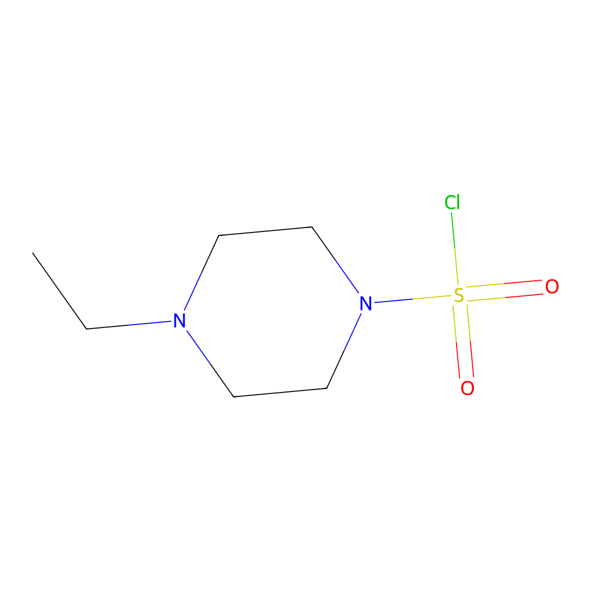 4-Ethylpiperazine-1-sulfonyl chloride molecular structure, CAS 273207-02-6
