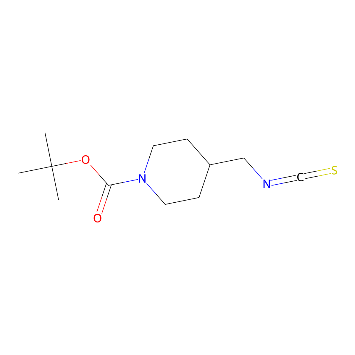 Tert-butyl 4-(isothiocyanatomethyl)piperidine-1-carboxylate molecular structure, CAS 273207-08-2