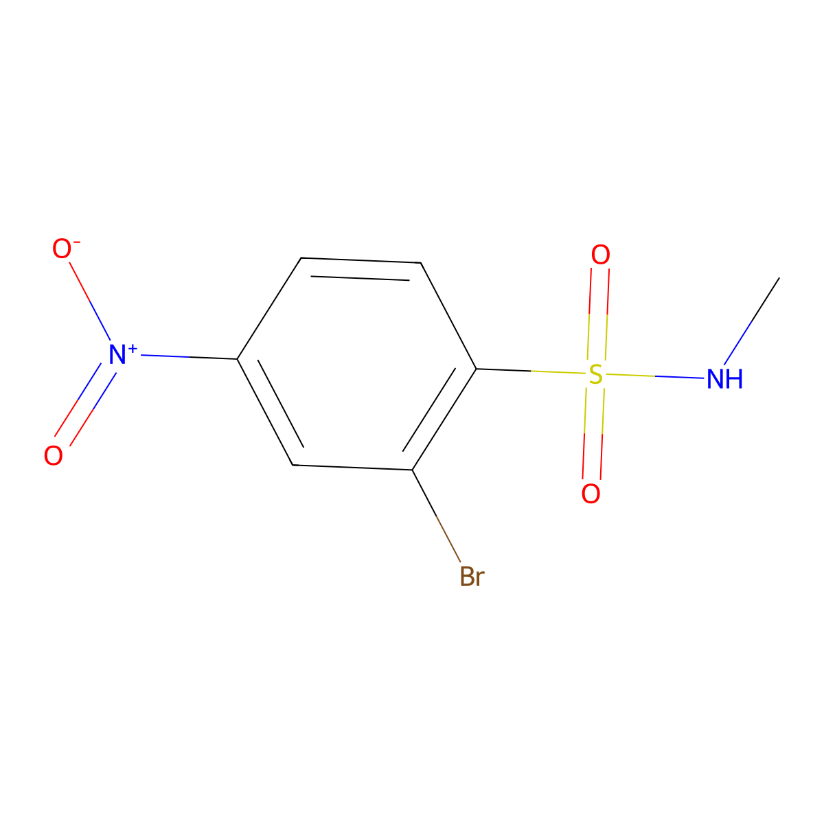 2-Bromo-N-methyl-4-nitrobenzenesulfonamide molecular structure, CAS 273208-08-5