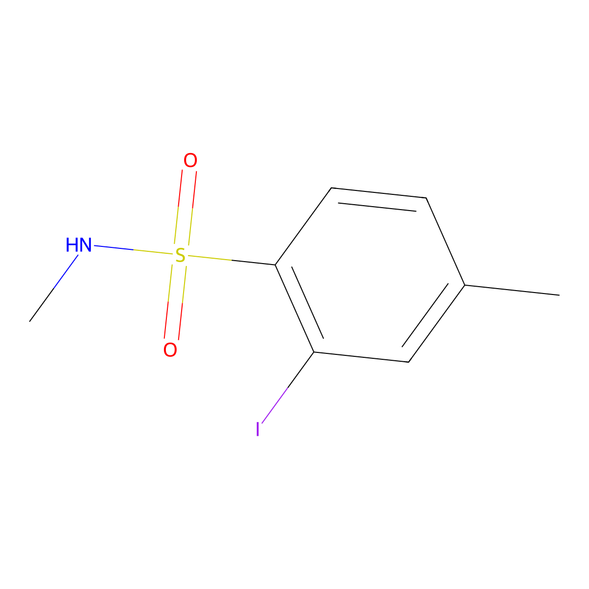 Benzenesulfonamide, 2-iodo-N,4-dimethyl- molecular structure, CAS 273208-11-0